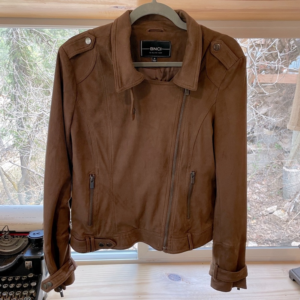 BNCI Mont Blanc Suede womens medium leather jacket